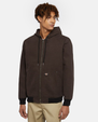 The Dickies Mens Hooded Duck Canvas Jacket in Dark Brown