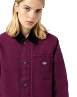 The Dickies Womens Duck Canvas Chore Jacket in Grape Wine