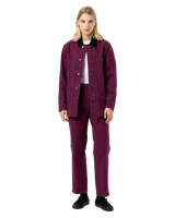 The Dickies Womens Duck Canvas Chore Jacket in Grape Wine