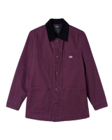 The Dickies Womens Duck Canvas Chore Jacket in Grape Wine