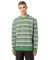 The Dickies Mens Westover Stripe Sweatshirt in Dark Ivy