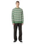 The Dickies Mens Westover Stripe Sweatshirt in Dark Ivy