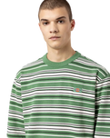 The Dickies Mens Westover Stripe Sweatshirt in Dark Ivy