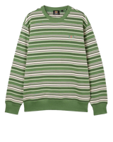 The Dickies Mens Westover Stripe Sweatshirt in Dark Ivy