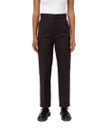 The Dickies Womens Phoenix Cropped Trousers in Dark Brown