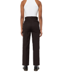 The Dickies Womens Phoenix Cropped Trousers in Dark Brown