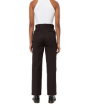 The Dickies Womens Phoenix Cropped Trousers in Dark Brown