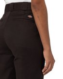 The Dickies Womens Phoenix Cropped Trousers in Dark Brown