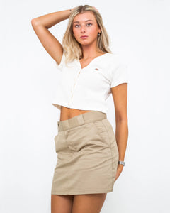 The Dickies Womens Mini Work Skirt in Khaki