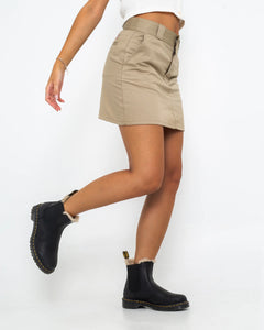 The Dickies Womens Mini Work Skirt in Khaki