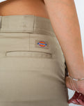 The Dickies Womens Mini Work Skirt in Khaki