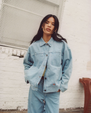 The Dickies Womens Herndon Jacket in Vintage Blue