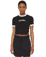 The Dickies Womens Herndon Ringer T-Shirt in Black