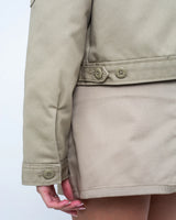 The Dickies Womens Eisenhower Cropped Jacket in Khaki