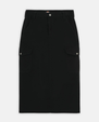 Duck Canvas Cargo Skirt in Black