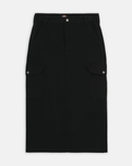 Duck Canvas Cargo Skirt in Black