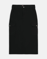 Duck Canvas Cargo Skirt in Black