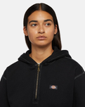 Oakport 1/4 Zip Hoodie in Black