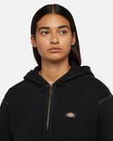 Oakport 1/4 Zip Hoodie in Black