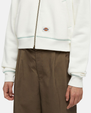 The Dickies Womens Arlee Zip-Through Sweatshirt in Cloud