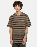 The Dickies Mens Stevensville Stripe T-Shirt in Mushroom