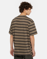 The Dickies Mens Stevensville Stripe T-Shirt in Mushroom