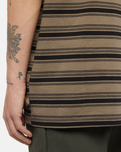 The Dickies Mens Stevensville Stripe T-Shirt in Mushroom