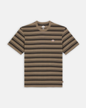 The Dickies Mens Stevensville Stripe T-Shirt in Mushroom