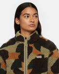 Mount Hope Camo Zip Fleece Jacket in Imperial Green Camo