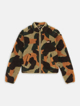 Mount Hope Camo Zip Fleece Jacket in Imperial Green Camo