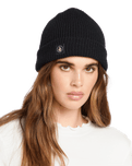 The Volcom Womens Full Stone Beanie in Black