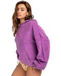 The Billabong Womens Hit The Waves Hoodie in Bright Orchid