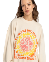 The Billabong Womens Ride In Sweatshirt in Whitecap