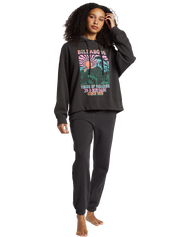 The Billabong Womens Keep It Up Hoodie in Black Sands