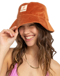 The Billabong Womens Essential Bucket Hat in Golden Brown