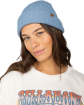 The Billabong Womens Alta Rib Beanie in Blue Shadow