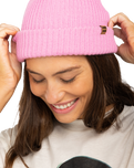 The Billabong Womens Alta Rib Beanie in Berry Pink