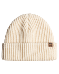 The Billabong Womens Alta Rib Beanie in White Cap