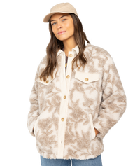 The Billabong Womens Coastal Waves Jacket in White Cap