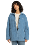 The Billabong Womens Go To Cord Jacket in Blue Shadow