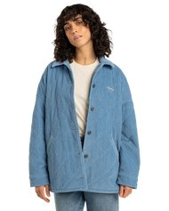 The Billabong Womens Go To Cord Jacket in Blue Shadow