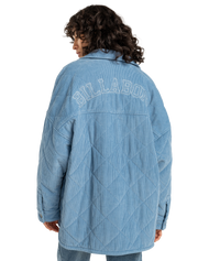 The Billabong Womens Go To Cord Jacket in Blue Shadow