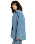 The Billabong Womens Go To Cord Jacket in Blue Shadow