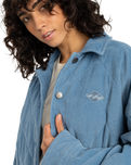 The Billabong Womens Go To Cord Jacket in Blue Shadow