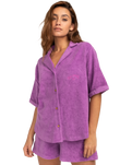 The Billabong Womens White Sands Shirt in Bright Orchid