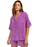 The Billabong Womens White Sands Shirt in Bright Orchid