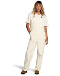 The Billabong Womens Looking For You Dungarees in Antique White