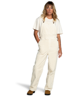 The Billabong Womens Looking For You Dungarees in Antique White