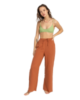 The Billabong Womens That Smile Trousers in Golden Brown