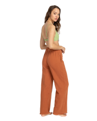 The Billabong Womens That Smile Trousers in Golden Brown